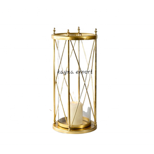 Fancy Ramadan Collection Handmade Eco-Friendly <b>Gold</b> Metal Candlestick Holder Christmas Decoration Handicraft Tabletop Home Decor - Product Image 3