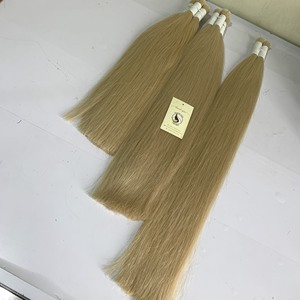 ส่วนต่อผมของมนุษย์,ผมสีบลอนด์ผมบริสุทธิ์แบบตรงต่อผมเป็นกลุ่ม - Product Image 2