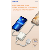 Power Bank HY128 Pro 10000mAh, Charger Baterai Portabel Ringkas dengan Kabel Terintegrasi, Layar LED Digital, Perlengkapan Perjalanan, Pasokan OEM