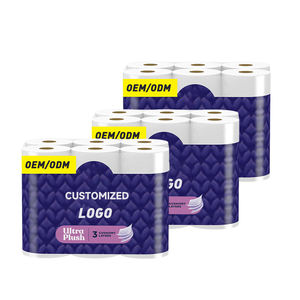 100% rouleau de papier hygiénique personnalisé en vrac souple écologique jetable 2 plis 3 plis papier hygiénique doux - Product Image 1