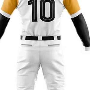 Conjunto de Uniforme de Béisbol con Botones Completos para Hombre y Mujer, Impresión Personalizada, Tela 100% Poliéster de Alta Calidad, Talla Grande, Antibacteriano - Product Image 5