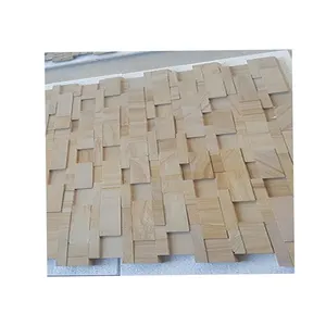 Beautiful Wall Decorating Exterior Interior Use 3d Wall Stone Panel Wall Cladding Teakwood Ledger Panel Tiles Indian Supplier