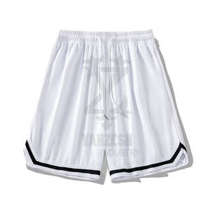 2024 hommes en gros séchage rapide basket-ball Shorts motif solide écologique uni teint décontracté maille sueur Shorts Anti-rides - Product Image 2