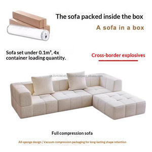 ชุดโซฟาโมดูลาร์ทรงสี่เหลี่ยมทันสมัยคุณภาพสูง ปี 2025 ผลิตจากวัสดุรักษ์โลก หุ้มผ้าสีขาว นั่งสบาย เหมาะสำหรับห้องนั่งเล่นและโรงพยาบาล - Product Image 3