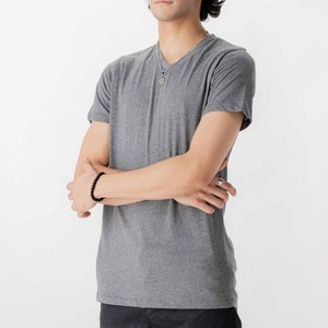 Camisetas básicas de corte regular con cuello, camisetas bordadas con estampado DTG, Camiseta holgada de manga corta con cuello redondo y cuello en V para hombre - Product Image 2