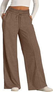 Pantalon cargo décontracté pour femme, printemps et automne, confortable, anti-froissement, devant plat, sport, tendance, taille mi-haute, couleur unie, jambe large - Product Image 5