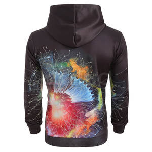 Sudaderas con capucha con cremallera de patrón sólido personalizadas para hombre 2024, tela sublimada informal con ropa de invierno, diseño teñido liso - Product Image 3