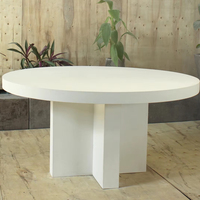 Ensemble de table à manger moderne pour jardin d'hôtel, en fibre de béton, imperméable, léger, durable, extensible et facile à assembler