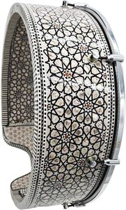 Gawharet El Fan 16" Tambour à cadre professionnel fait main en nacre pour Bandir Dof accordable avec système de réglage externe avancé (DOFS10) - Product Image 4