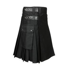 Mens Scottish Kilt Traditional Highland Dress <b>Skirt</b> Kilts Tartan Plaid <b>Skirt</b> Dress Gordon Tartan <b>Black</b> and Gray Color - Product Image 6