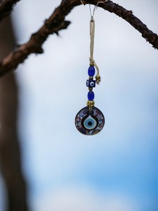 DAFNI EVIL EYE 7 ซม. กระจกแม่เหล็กทำมือลายนูน ของตกแต่งผนังแบบดั้งเดิม - Product Image 3