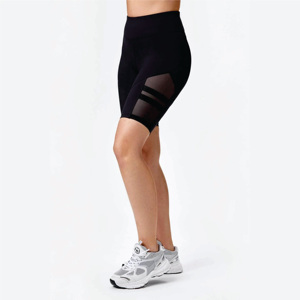 Pantalon de vélo noir Guardian, taille haute, anti-transpiration, séchage rapide, respirant, écologique, coupe ajustée, 75% polyester, 25% élasthanne - Product Image 4