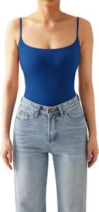 Traje de baño de una pieza para mujer, traje de baño con cuello redondo o correa de espagueti para playa, piscina o traje de baño al por mayor - Product Image 2