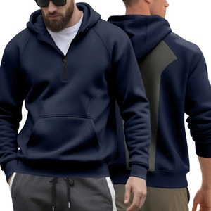 Custom Size XL Wholesale Hoodies & Sweatshirts <b>Men</b> Hooded Zip <b>Hoodie</b> 100% Cotton Embroidered Winter Sports Gym Jackets - Product Image 2