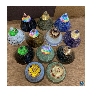 Antenne d'orgone en forme de cône néotérique en gros avec arbre de vie pour la paix et la prospérité Protection 70-75mm Pyramide de cône d'Orgonite - Product Image 2