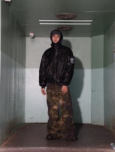 Streetwear Battle <b>Field</b> Faux Leather Bomber <b>men's</b> <b>jackets</b> - Product Image 4