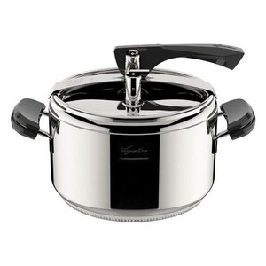 LAGOFUSION CLASSICA 18/10 Stainless Steel <b>Pressure</b> <b>Cooker</b> (5Lt) Polished Chrome Explosion-proof Dishwasher Safe Gas <b>Induction</b> - Product Image 1