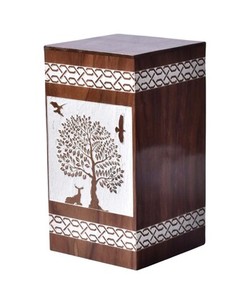 Urnas de cremación de madera modernas de Venta caliente, urnas decorativas para entierro funerario hechas a mano para hombre y mujer a bajo precio - Product Image 1