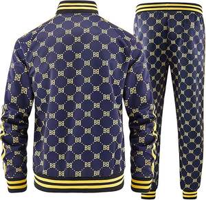 Nuevos trajes de chándal con estampado personalizado para hombre de invierno 100% algodón orgánico forro polar de alta calidad traje de jogging - Product Image 3