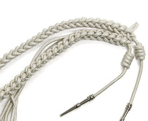 สายสะพายแบบสั่งทำพิเศษ (OEM) คุณภาพสูง ด้ายถัก ปลายทองเหลือง สายเครื่องแบบ วัสดุผ้าฝ้าย/ผ้าไหม สำหรับใช้งานส่วนตัว - Product Image 1