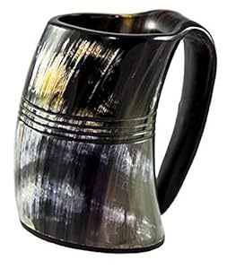 Taza de cerámica vikinga de grado AA, taza para beber con cuerno Real, asa para fiestas de café y cerveza, precio al por mayor para el hogar, hoteles, clubes, bares - Product Image 2