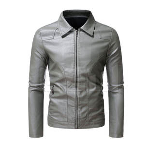 Recién llegado, chaqueta de cuero de invierno de talla grande para hombre, superventas, cuello levantado con lona a un precio razonable - Product Image 1