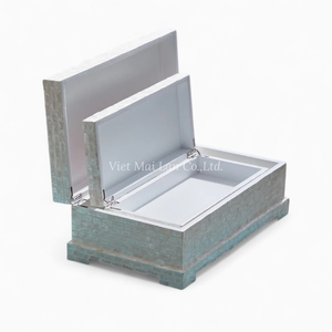 Boîte de rangement pour bijoux en nacre, luxe, faite à la main, incrustation de coquillages, décoration d'intérieur - Product Image 4