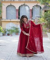 Pakistanaise Sonia femmes robes prêtes à l'emploi filles dames costumes Vintage court fête porter en gros prix robe avec dupatta ensemble
