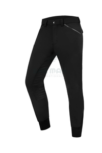 High Performance Men Equestrian Breeches <b>Knee</b> <b>Patch</b> Design with Adjustable Waist Men Horseback Riding Pants - Product Image 5