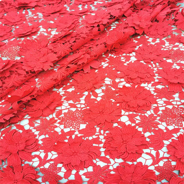 3D Water-soluble Milk Silk Lace Fabric Used For Decorating Women's Long Dresses Wedding Lace Bride Lace And Evening Dresses
