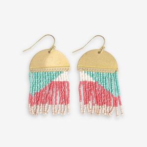 Pendientes de flecos de cuentas largas hechos a mano para mujer, accesorio de moda de tendencia de gota de cuentas coloridas con opciones de personalización - Product Image 4