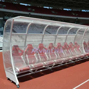 Avant 4/8 Seats VIP Football Team Shelter Stadium Chair Outdoor Moveable Soccer Deluxe Portable Dugouts Substitute Bench Seating