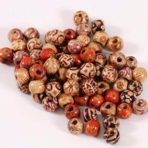 Perles en bois forme personnalisée et perles en bois colorées en forme et taille produit indien fabriqué à la main - Product Image 6