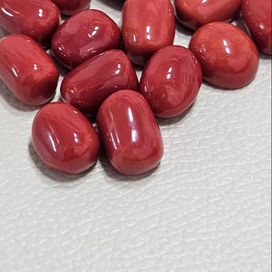 พลอยปะการังแดงอิตาลีทรงแฟนซี, พลอยเม็ดเดี่ยว, สำหรับทำเครื่องประดับ, ต่างหูทองคำ, แหวนทองคำสำหรับผู้หญิง - Product Image 1