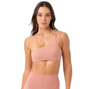 Sujetador deportivo corto de un hombro a la moda cómodo ligero para ropa activa e informal de talla grande estilo Simple - Product Image 1