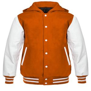 Premium Quality Latest Design Men's <b>Hooded</b> Varsity Lettermen Baseball <b>Jacket</b> <b>Black</b> Sleeves Winter <b>Jackets</b> 2026 - Product Image 3