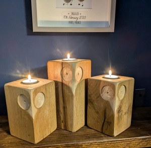 Portavelas de madera hecho a mano funcional diseñado para decoraciones de interior y exterior con durabilidad duradera - Product Image 5