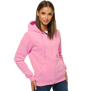 Sweats à capuche pour femmes 100% sweats à capuche en molleton de coton tenue décontracté fermeture éclair unie sweats à capuche respirants pour femmes 2025 - Product Image 4