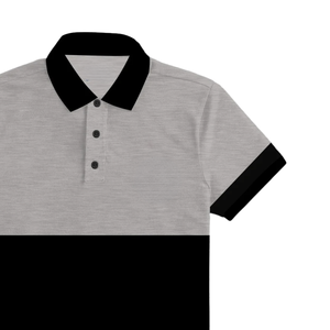 Camisa Polo Gris y Negra para Hombre, Diseño Elegante de Dos Tonos, Ropa Casual Cómoda para Uso Diario, Camisa de Algodón de Alta Calidad - Product Image 5