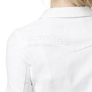 Comfortable Use <b>Women</b> Jeans <b>Jacket</b> Cotton Knitted Breathable Quick Dry <b>Lightweight</b> Eco-Friendly New Design - Product Image 6