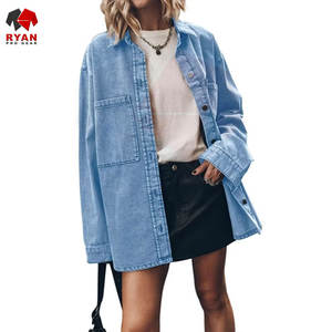 Trendy <b>Women's</b> <b>Denim</b> Jacket for Street Style Featuring Comfortable Fit, Long-Lasting <b>Denim</b> Material - Product Image 1