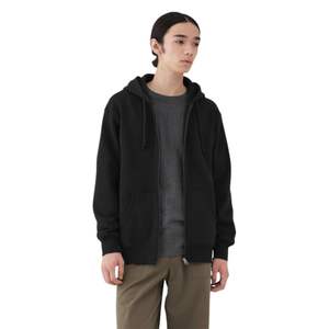 Sweat à capuche zippé brodé avec logo personnalisé 100% coton pour l'hiver pour hommes avec cordon de serrage Sweat à capuche zippé avec logo personnalisé - Product Image 2