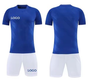 Ensemble de maillots de football unisexe de haute qualité 100% polyester avec haut en coton, séchage rapide, respirant pour adultes, été - Product Image 2