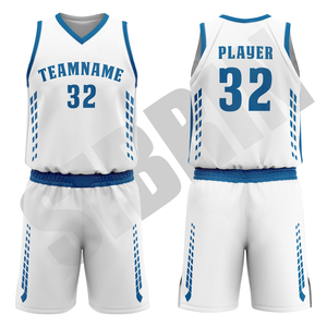 Ensemble de maillots d'uniforme de basket-ball imprimé réversible personnalisé de qualité supérieure - Product Image 5