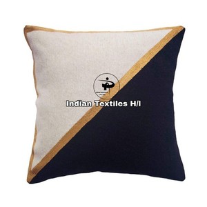 Funda de cojín cosida con cadena de lana bordada de Cachemira hecha a mano de lana de lujo para sofá, sala de estar, producto de Venta caliente de ITHL - Product Image 4