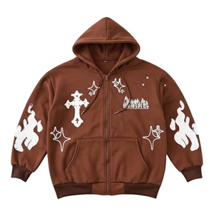 Sweat à capuche personnalisé imprimé avec motifs graphiques, en molleton écologique, col roulé, pour hommes et femmes, style streetwear décontracté, automne, fabriqué à 100% à partir de matériaux écologiques - Product Image 1