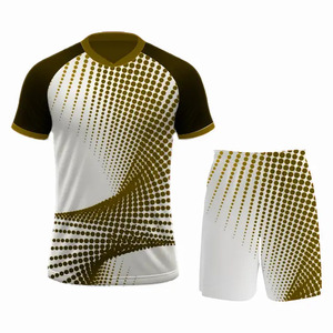 Ensemble de maillots de football personnalisés de qualité supérieure 100% polyester imprimé par sublimation uniformes durables confortables à séchage rapide pour équipes Service OEM - Product Image 1