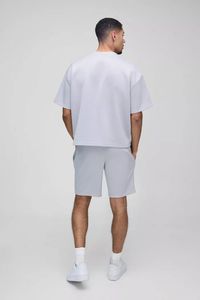 Trendy Custom Oversized Boxy Scuba Shorts Chándales para hombres Ropa informal transpirable de calidad premium Chándales para hombres - Product Image 2