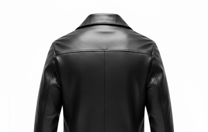 Servicio OEM al por Mayor, Chaqueta Bomber de Cuero con Cuello de Lona Delgado y Largo, Estilo Urbano, para Hombre, Moderna, Elegante y de Alta Gama, para Primavera y Otoño - Product Image 4