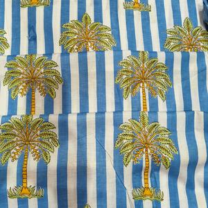 High Grade Organic Eco-Friendly Cotton Cambric Fabric Palm Tree Pattern Easy Dye Print for Garment Home Textiles Covers) Boys - Product Image 1